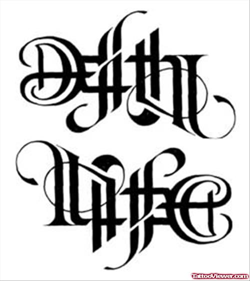 Ambigram Designs Tattoo