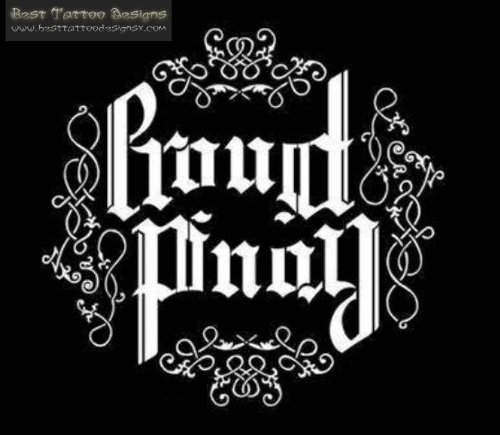 Grand Pinoy Ambigram Tattoo Design