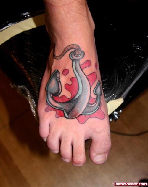 Right Foot Anchor Tattoo