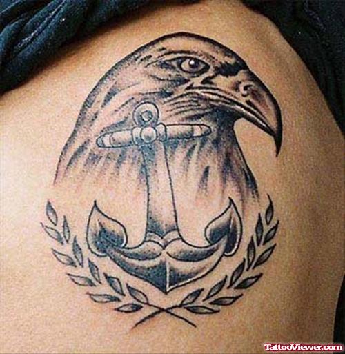 Eagle Head And Anchor Tattoo