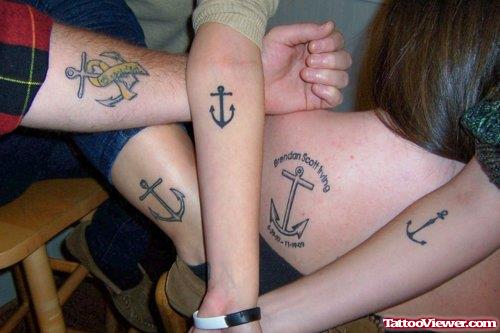 Anchor Tattoos For Friends