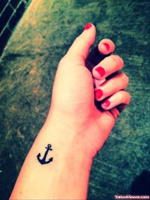 Girl Wrist Anchor Tattoo For Girls