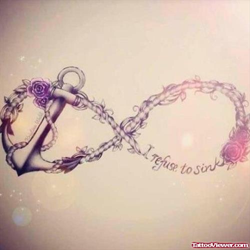 Infinity Symbol Anchor Tattoo
