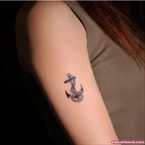 Anchor Tattoo On Right Bicep