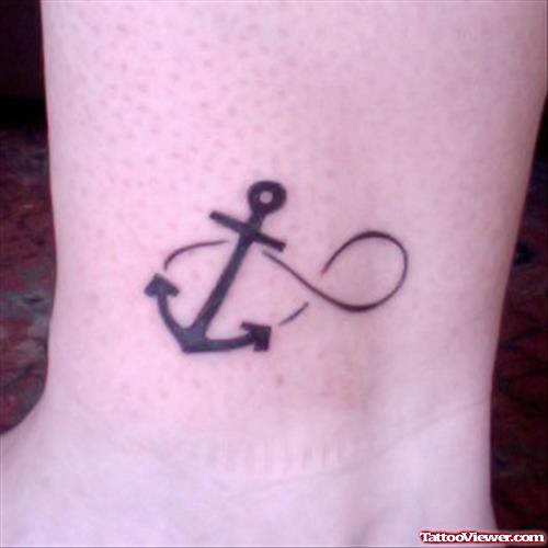 Awesome Infinity Symbol Anchor Tattoo
