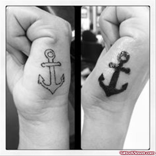 Anchor Tattoos On Hands