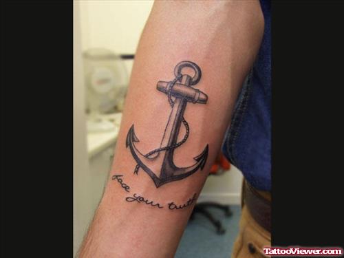 Face Your Truth Anchor Tattoo