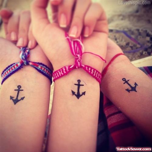 Anchor Tattoos On Girls Wrists
