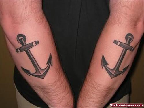 Anchor Tattoo Design On Arms