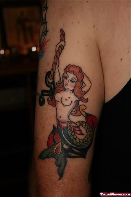 Anchor Girl Tattoo Symbol