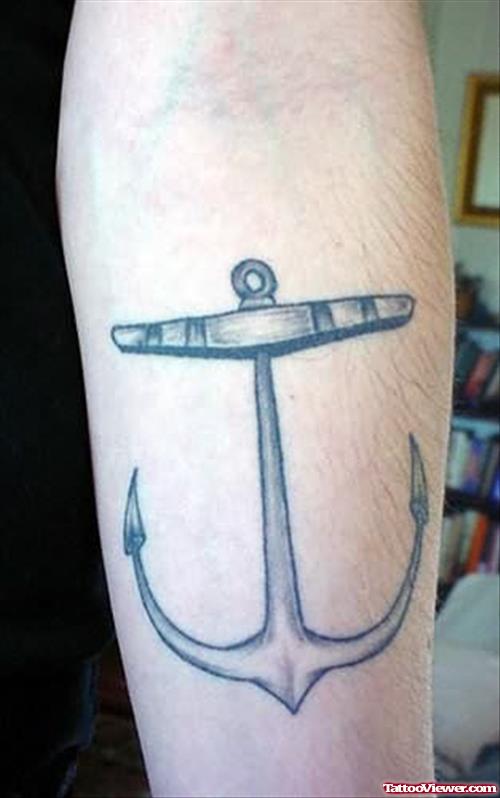 Light Anchor Tattoo On Arm