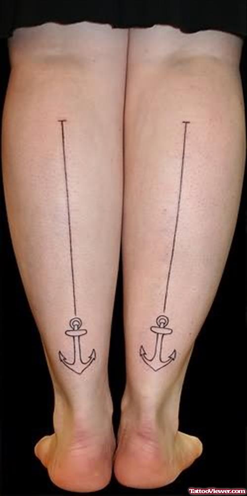 Long Anchor Tattoo