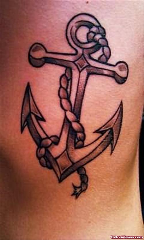 Beautiful Anchor Tattoo Design
