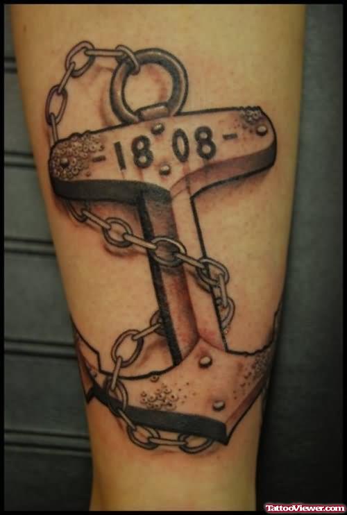 Bold Anchor Tattoo