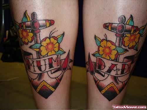 Mum & Dad Anchor Tattoo