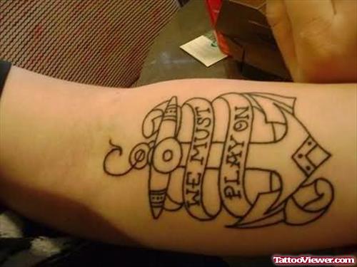 Play Anchor Tattoo On Arm