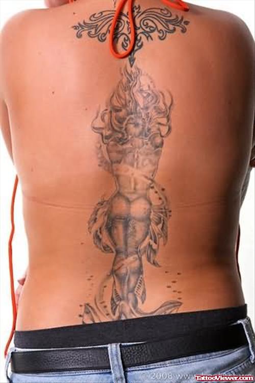 Big Anchor Tattoo For Back