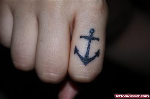 Anchor Sign On Finger