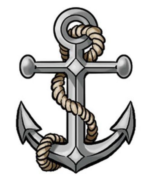 Anchor And Rope Tattoo Design
