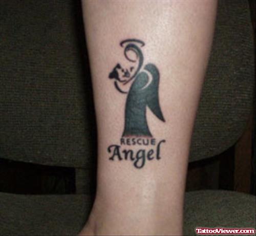 Rescue Angel Black Ink Tattoo