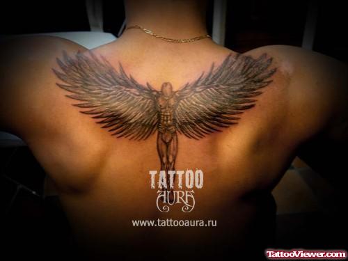 Upperback Angel Tattoo For Men