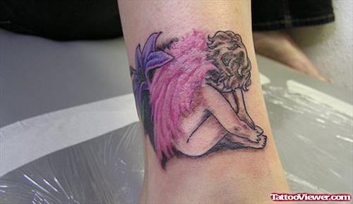 Color Ink Cherub Angel Tattoo