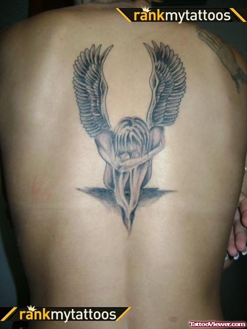 Fallen Angel Tattoo On Back