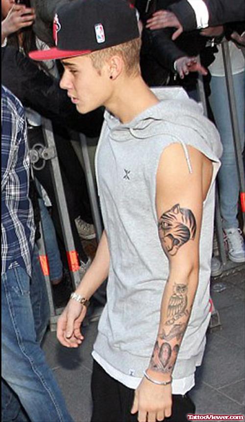 Angel Tattoo On Justin Bieber Left Wrist