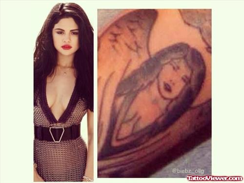 Selena Gomez Angel Tattoo