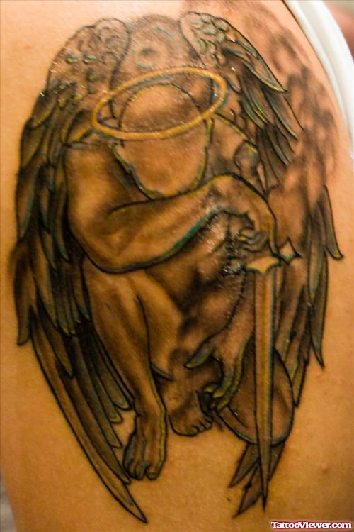 Wepping Fallen Angel Tattoo