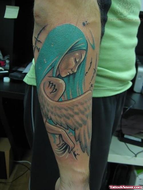 Winged Angel Tattoo On Arm