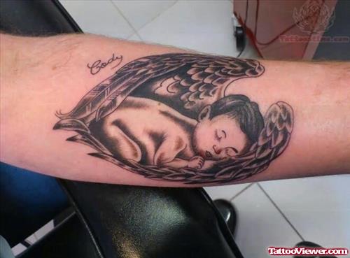 Cody Cherub Angel Tattoo