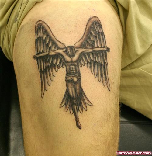 Angel Tattoo For Muscles