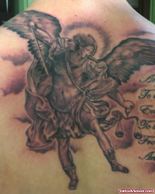 Angel Tattoo With Sword