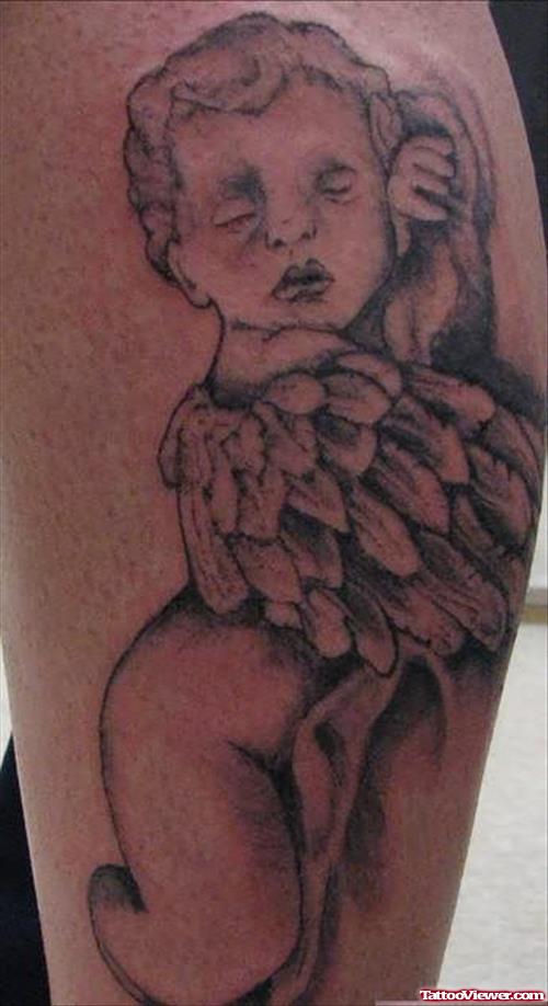 Baby Angel Slleping Tattoo