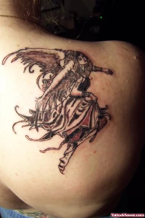 Angel Tattoo For Back