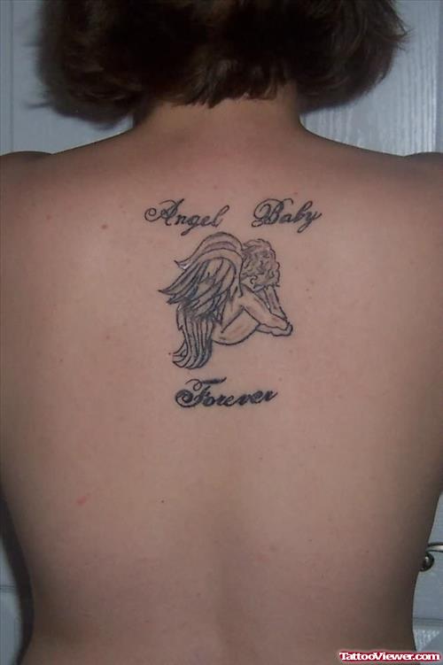 Baby Angel Tattoo  On Back