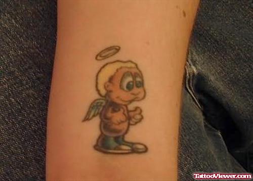 Tiny Angel Tattoo