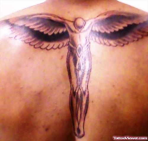 Beautiful Angel Tattoo On Back