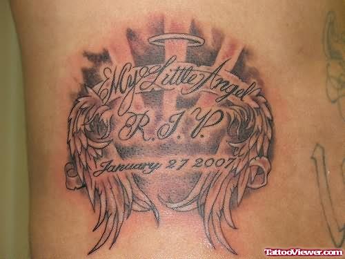 Trendy Angel Tattoo