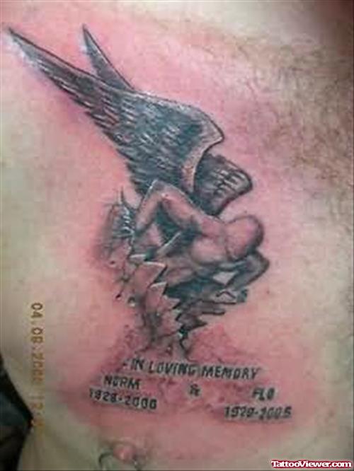 Angel Tattoo Design Chest