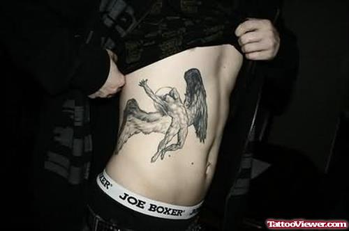 Angel Tattoo Design On Rib
