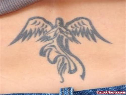 Angel Tattoo On Waist