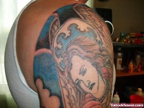 Full sleeve Angel Tattoo