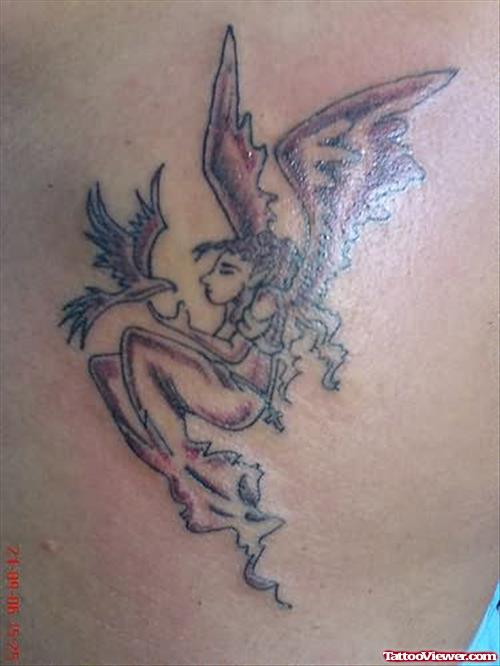 Backpiece Angel Tattoo