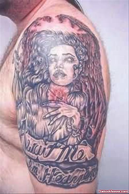 Simple Angel Tattoo Design