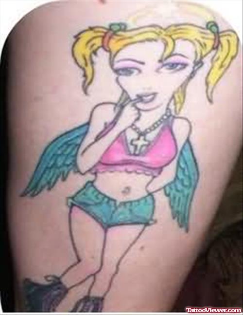 Cool Angel Tattoo Design
