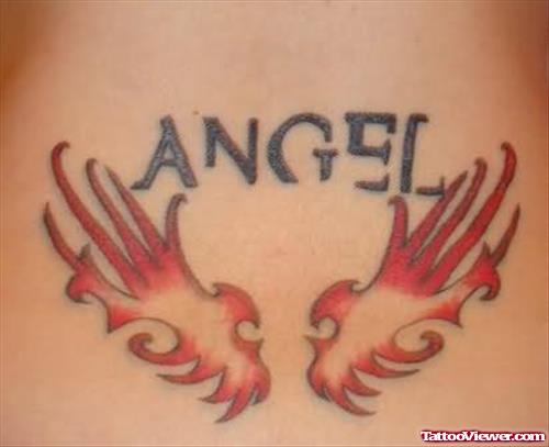 Angel Word Tattoo