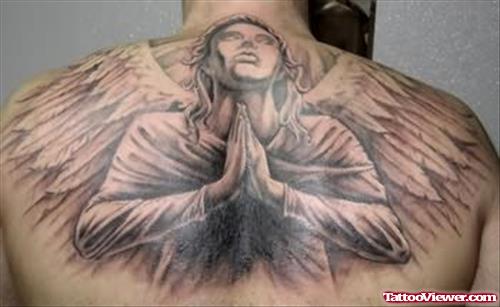Angel Big Tattoo For Back