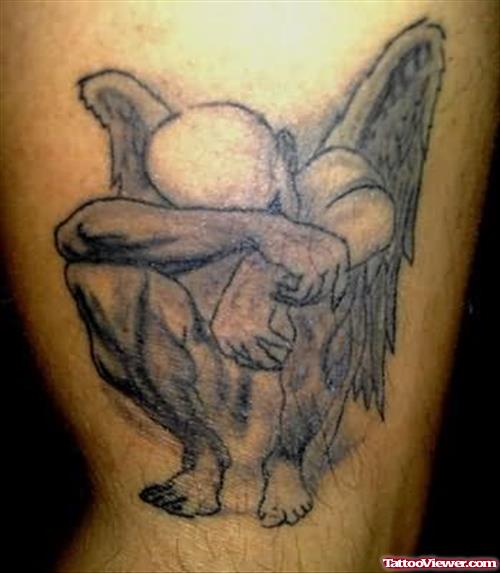 Angel - Sitting Tattoo
